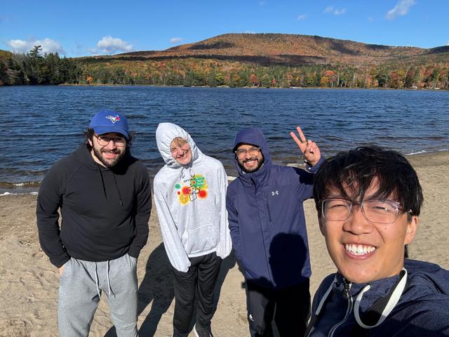 GPTZero team employees at an offsite in Hudson Valley